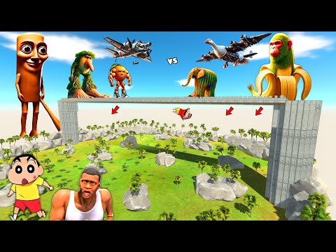 ITALIAN BRAINROT FIGHT - WHO EVER FALLS LOSSES Challenge in Animal Revolt Battle Sim SHINCHAN CHOP