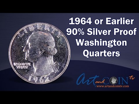 1964 or Earlier 90% Silver Proof Washington Quarter