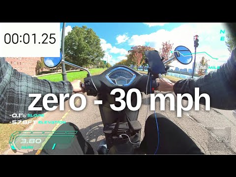 ACCELERATION TEST 0 - 30mph Piaggio Liberty 150S 4K
