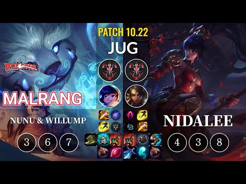 KT Malrang Nunu & Willump vs Nidalee Jungle - KR Patch 10.22
