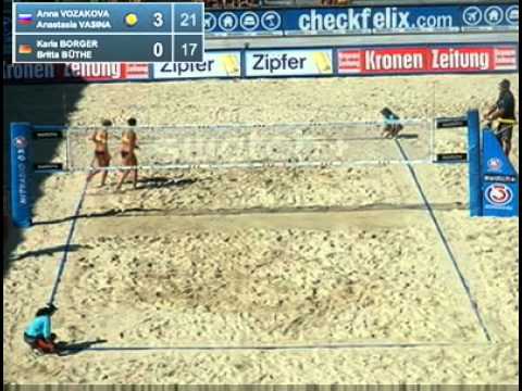 Vasina-Vozakova RUS Borger-Büthe GER 2-0 (21-17,21-18) Qualification Klagenfurt Grand Slam 2011