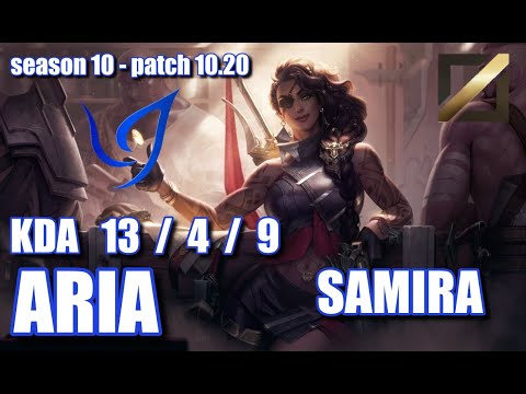 【韓国サーバー/C1/Clash】CGA Aria サミーラ(Samira) VS アーリ(Ahri) MID - Patch10.20 KR Clash【LoL】