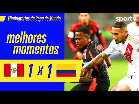 Gols e lances de Peru x Colômbia