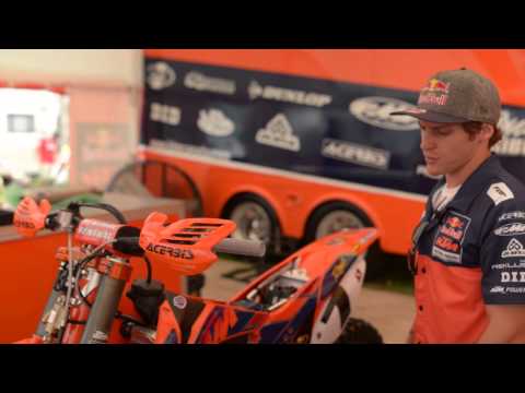 Tyler Medaglia shows off his KTM 450SX-F