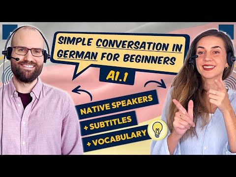 Einfaches Gespräch auf Deutsch für Anfänger A1.1 🎓💡 | Verbessere dein Hörverstehen + Leseverstehen!