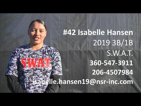 Isabelle Hansen Softball Skills Video