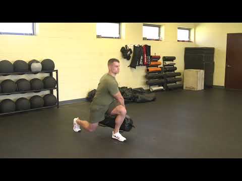 Rotational Sandbag Lunges