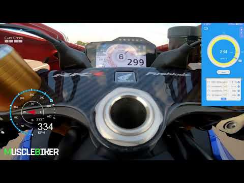 Honda Cbr1000RR-R Fireblade Sp Top Speed GPS - Real Top Speed - Dragy - +330KM/H