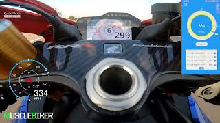 Download lagu Honda Cbr1000RR-R Fireblade Sp Top Speed GPS - Real Top Speed - Dragy -  330KM/H mp3
