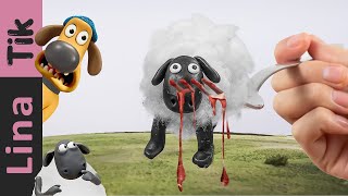 Shaun The Sheep: Eating Timmy and Sherly in Real life | Lina Tik Mukbang ASMR eating sound no Talk