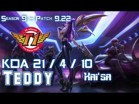 SKT T1 Teddy KAI'SA vs VAYNE ADC - Patch 9.22 KR Ranked