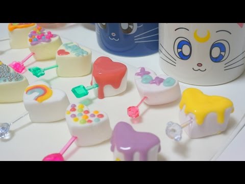 Japanese Deco Chocolate Marshmallows for Valentines! バレンタインのデコチョコマシュマロ作ってみた♥︎