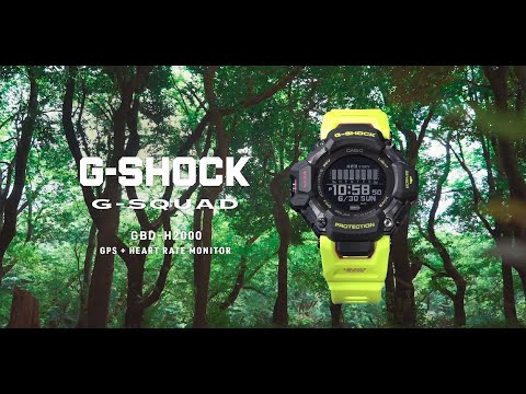 Casio G-Shock GBD-H2000-1A9DR G-Squad Tough Solar Black Digital Dial Green Resin Band-1