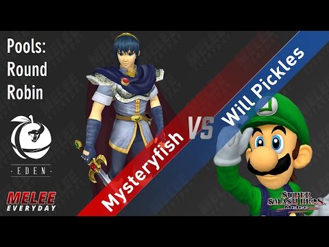 Eden - Mysteryfish (Marth) vs. Will Pickles (Luigi) - SSBM - Singles Pools, Round Robin