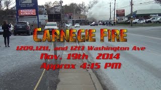 preview picture of video 'Carnegie PA - Fire - Three homes blaze in flames'