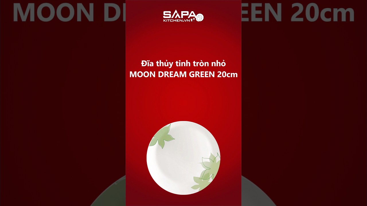 Đĩa thủy tinh tròn nhỏ Moon - Dream Green 20 cm