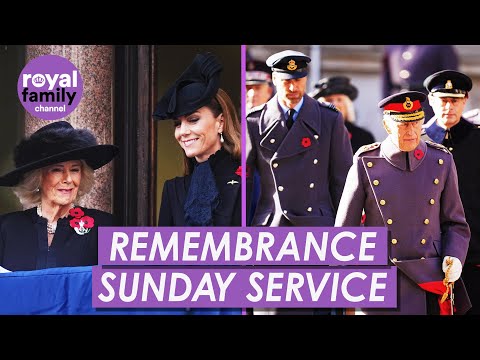 The Royal Family Attends Remembrance Sunday Service at Cenotaph in London