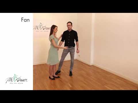 Rumba Figur "Fan" - Erklärung im Detail am Ende mit Musik gezeigt (Tanz der Liebe)