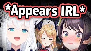 Fubuki and Choco Appear IRL At Subaru's House While She's Streaming...【Hololive】