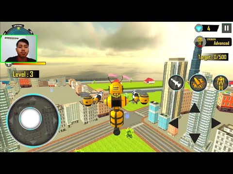 Bee Robot Car Transformation Game - Robot Car Games - Android Gameplay