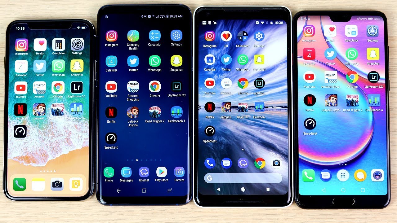 iPhone X vs S9 Plus vs Pixel 2 XL vs P20 Pro Speed Test!