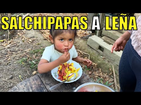 Ricas SALCHIPAPAS facil y rapido, golosina de campo