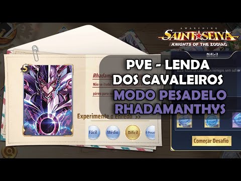 LENDA DOS CAVALEIROS - COMPLETANDO O MODO PESADELO DO RHADAMANTHYS DE WYVERN