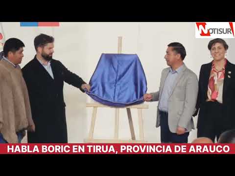 Habla Boric en Tirua, Provincia de Arauco