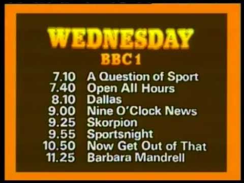 12 January 1983 BBC1 Nationwide, Wednesday menu & Doctor Who