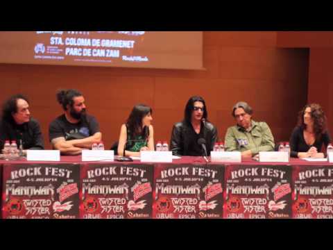 JOEY DEMAIO EN LA RUEDA DE PRENSA DE ROCK FEST BCN Intervención de Joey DeMaio en la rueda de prensa de presentación de Rock Fest Bcn que se celebró el 9 de Mayo en el Auditori Can Roig i Torres en Sta. Coloma de Gramenet.