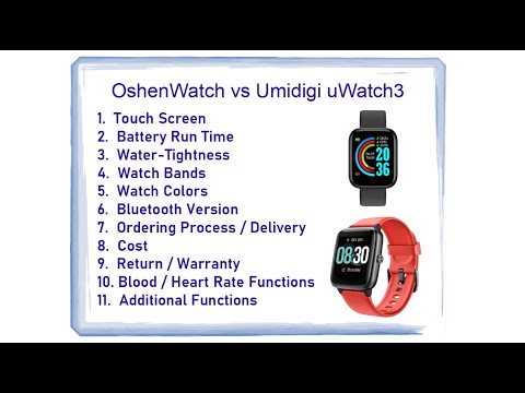 OshenWatch vs Umidigi uWatch 3 FULL COMPARISON of Functions and Features (plus TOS)
