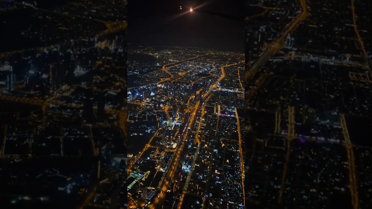Dubai Approach at night in an A380 (13-dec-25)