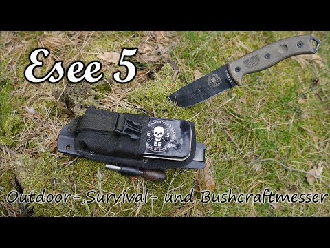 Messer Esee 5 Gear Review Test  Outdoor-,Survival- und Bushcraftmesser