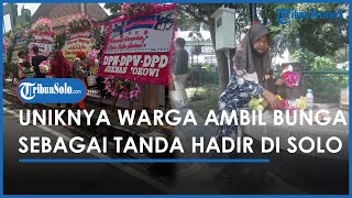 Berita Solo Hari Ini: Warga Wonogiri Ambil Bunga Sebagai Tanda Hadir di Solo: untuk Kenang-kenangan