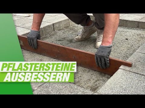Pflaster ausbessern - Pflastersteine begradigen - So einfach geht´s [4K]