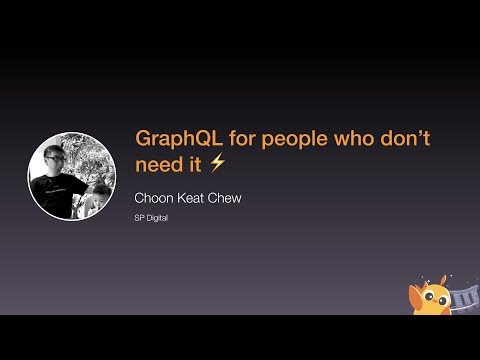 GraphQL for people who don’t need it - iOS Conf SG 2020