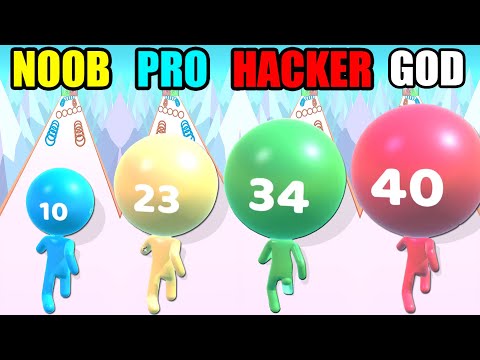 NOOB vs PRO vs HACKER vs GOD Big Head Rush