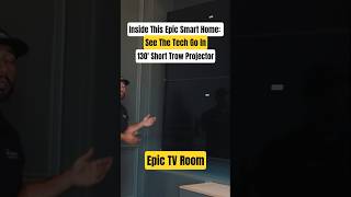Inside This Epic Smart Home: See The Tech Go In | 130' Short Trow Projector For Epic Video Room!
