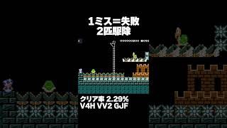 マリオメーカー2 1ミスも許されない亀駆除 クリア率2.29% ゲーム実況