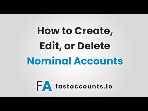 How to Create, Edit, or Delete Nominal Accounts