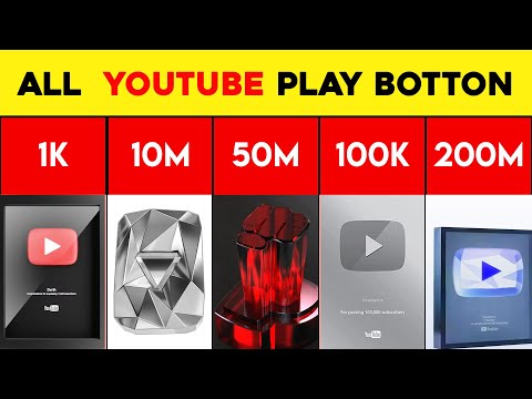 All Types Of YouTube Play button || Youtube play button award || Youtube Play Buttons - Comparison
