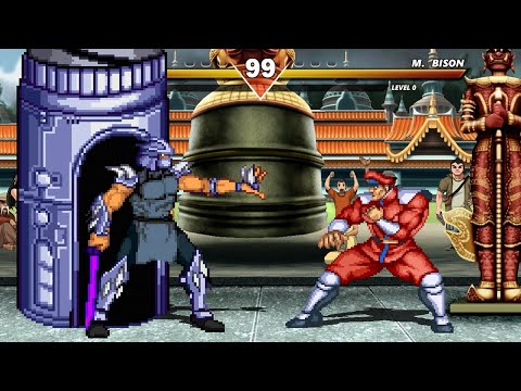 SHREDDER vs M BISON - Highest Level Amazing Epic Fight!