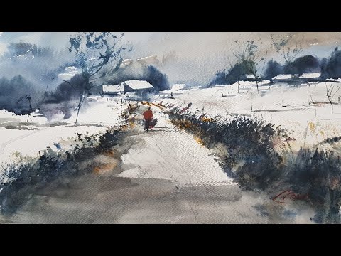 Fast & Loose Winter Landscape in Watercolour