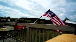 preview picture of video 'Flag on the deck in the wind'