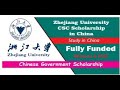 Zhejiang University CSC Scholarship 2023-24 in China (Fully Funded)