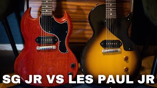 Video thumbnail for Gibson Les Paul Jr vs Gibson SG Jr by Tom Roger Thu