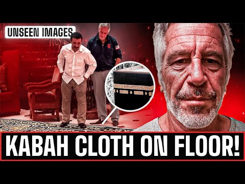 ARAB PRINCE IN EPSTEIN HOUSE WITH HOLY KABAH CLOTH ON FLOOR
