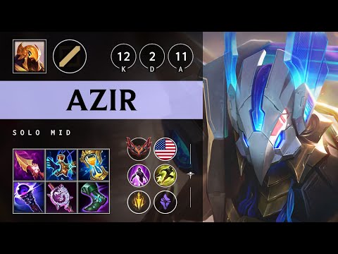 Azir Mid vs Irelia - NA Grandmaster Patch 25.21