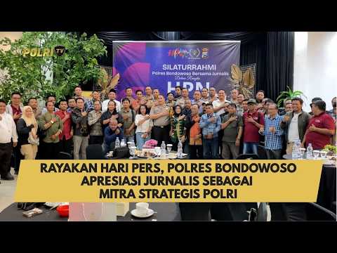 RAYAKAN HARI PERS, POLRES BONDOWOSO APRESIASI JURNALIS SEBAGAI MITRA STRATEGIS POLRI