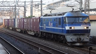 EF210-115+コキ25B 貨物 大船駅通過